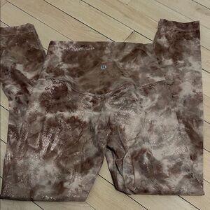 lululemon athletica Brown Tie-Dye Leggings